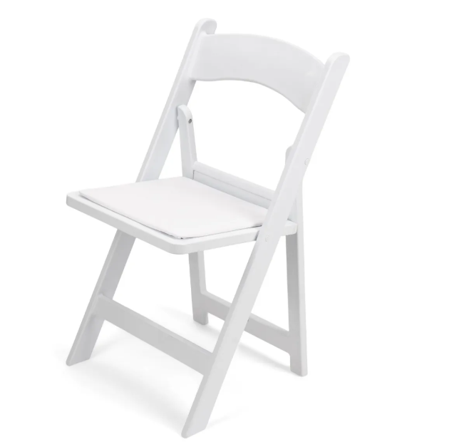 Folding Chair White Resin